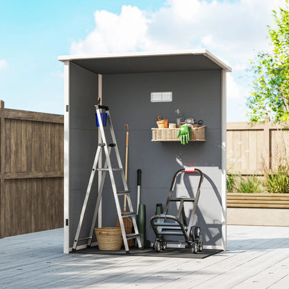 Nancy's Montazzoli Opbergschuur - Tuinhuisje - Schuur - Gereedschapsschuur - Grijs - ± 150 x 90 x 193/184 cm