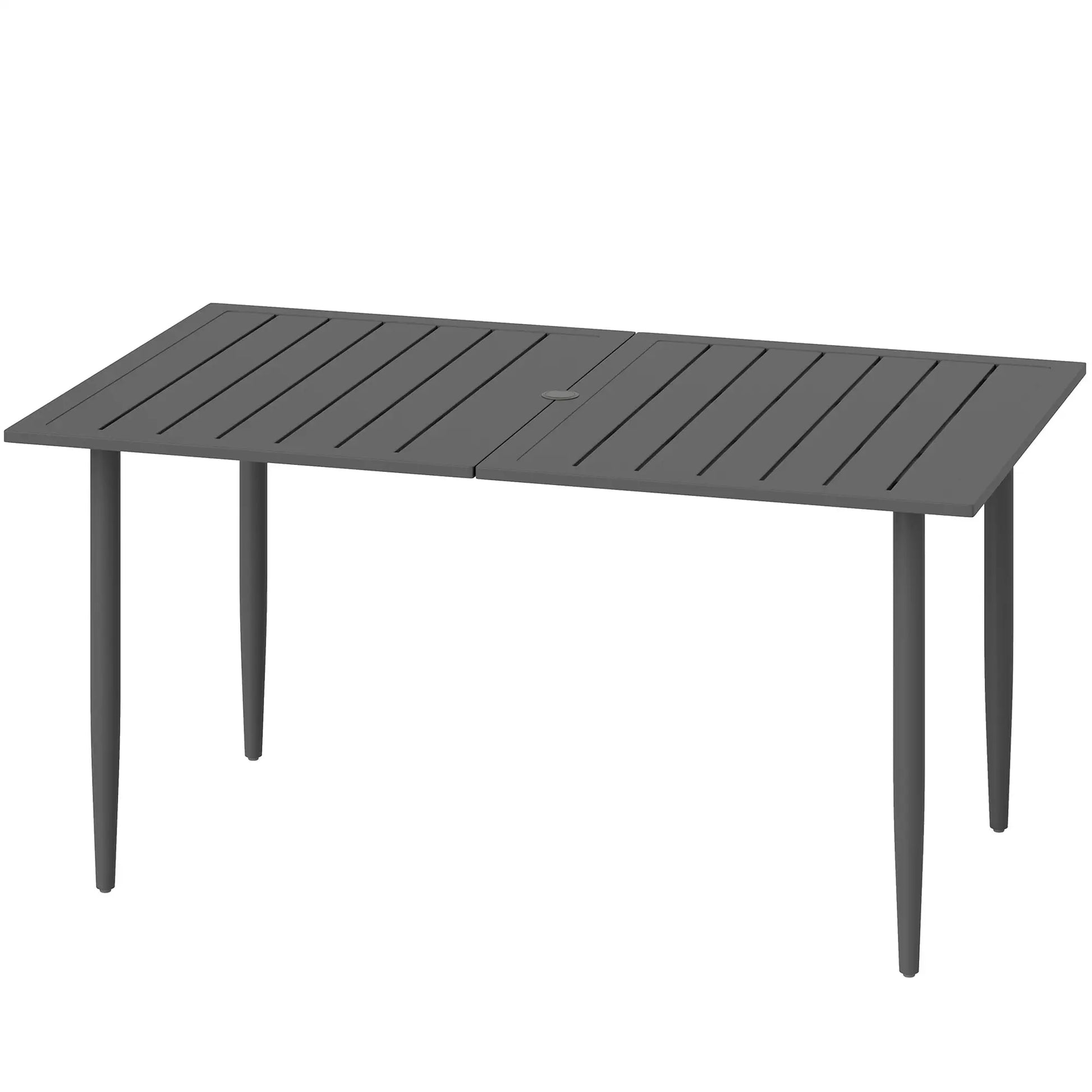Nancy's Fontanellato Tuintafel - Eettafel voor buiten - Terrastafel - Zwart - Staal - ± 150 x 90 x 75 cm