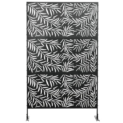 Nancy's Sciara Privacyscherm - Tuinscherm - Zichtscherm - Privacywand - Zwart - Staal - ± 120 x 45 x 200 cm