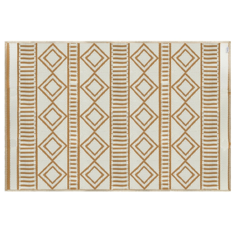 Nancy's Badura Outdoor rug - Garden rug - Outdoor rug - Garden rug - Coffee / Cream - 121 x 182 cm