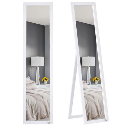Nancy's Fortezza Staande Spiegel - Kledingspiegel - Wit - ± 35 x 35 x 155 cm