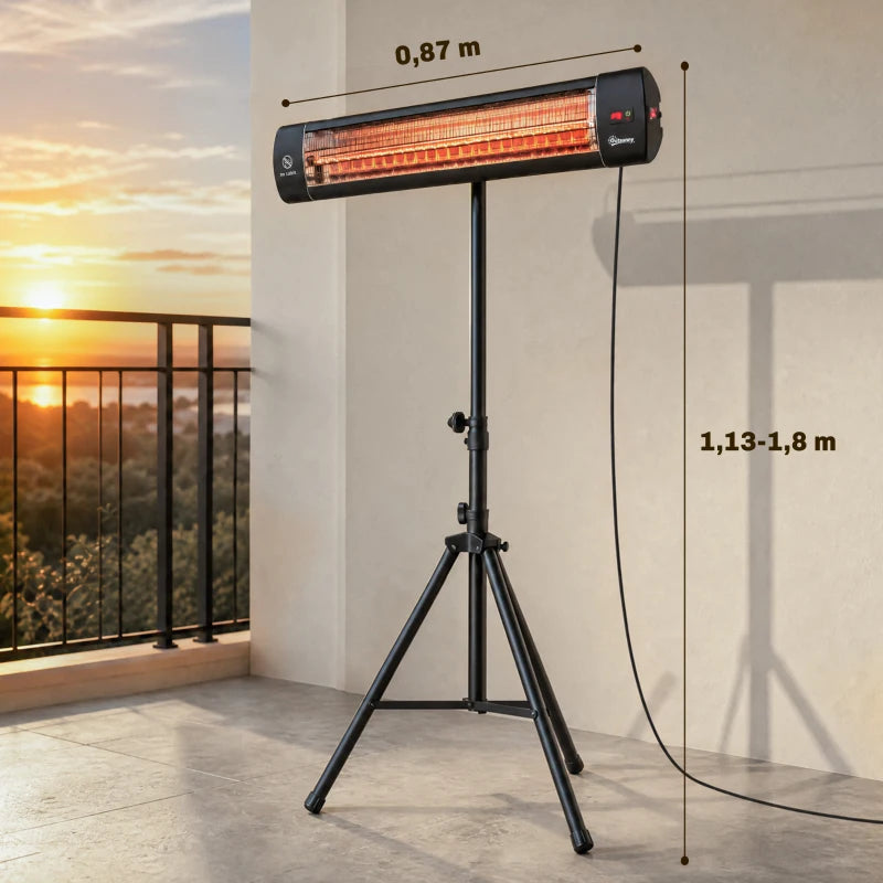 Nancy's Trecchina Terrasverwarming - Terrasverwarmer - Elektrische infraroodverwarmer - Zwart