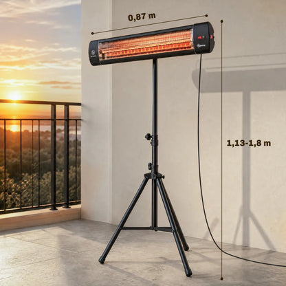 Nancy's Trecchina Terrasverwarming - Terrasverwarmer - Elektrische infraroodverwarmer - Zwart
