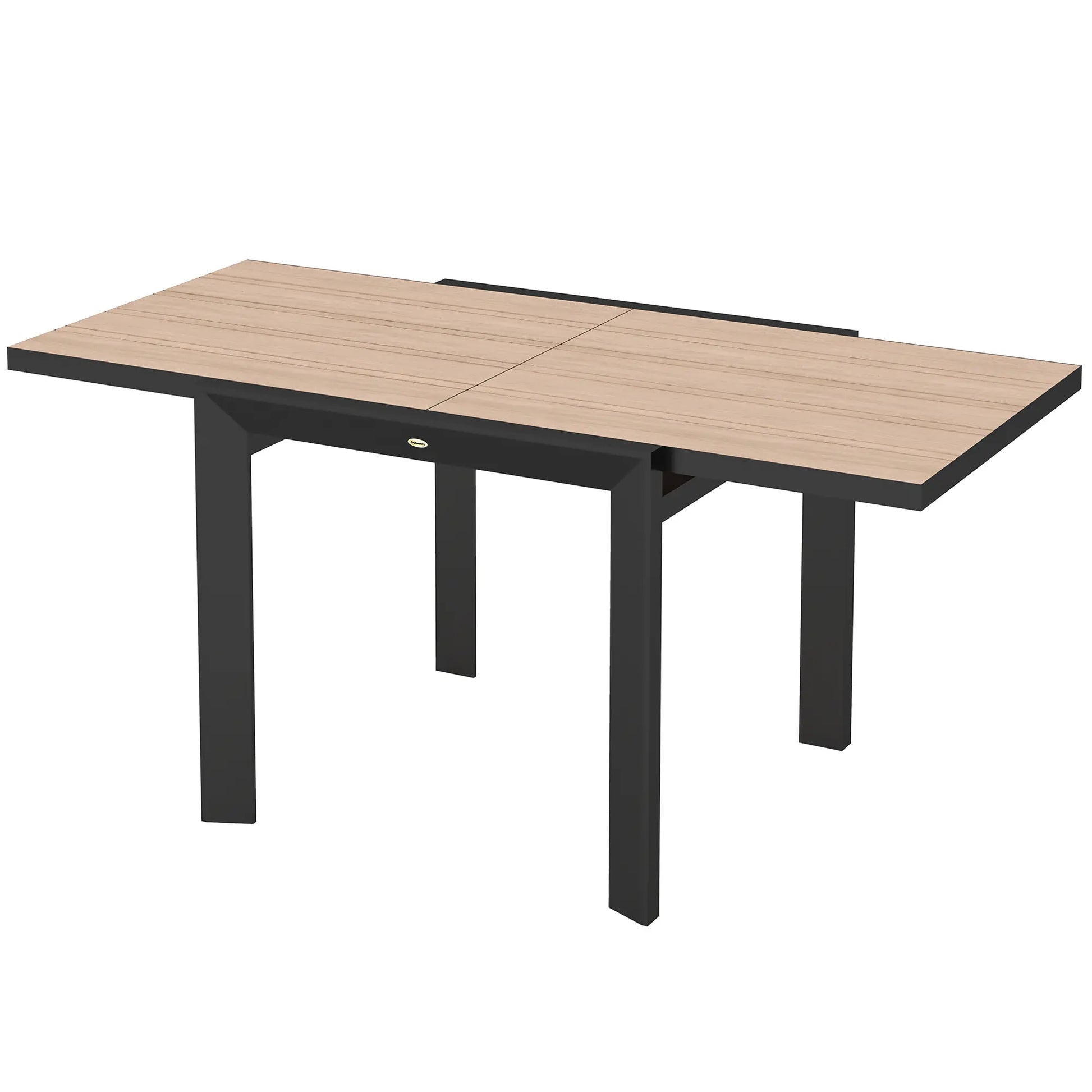 Nancy's Cornaredo Tuintafel - Terrastafel - Eettafel voor Buiten - Uitschuifbaar - Hout / Grijs - ± 80/160 x 80 x 75 cm