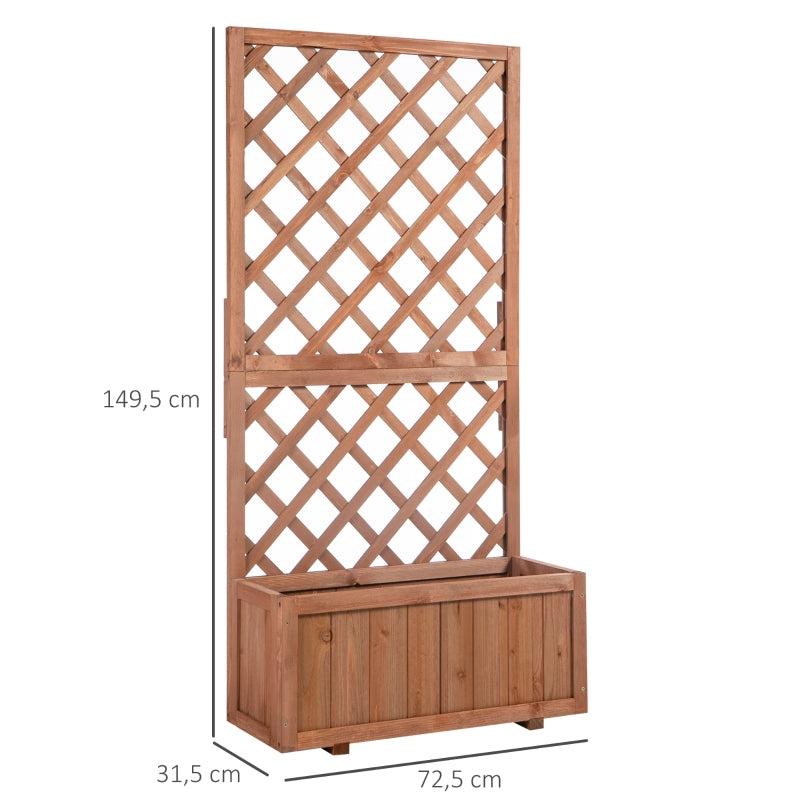 Nancy's Chan Bank Plantenbak - Verhoogd Bloembed - Tuinbed - Dennenhout - ± 70 x 30 x 150 cm