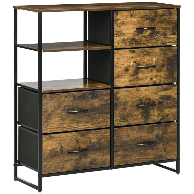 Nancy's Agrobom Commode - Dressoir - Sideboard - Opbergkast - Bruin / Zwart - ± 85 x 30 x 90 cm