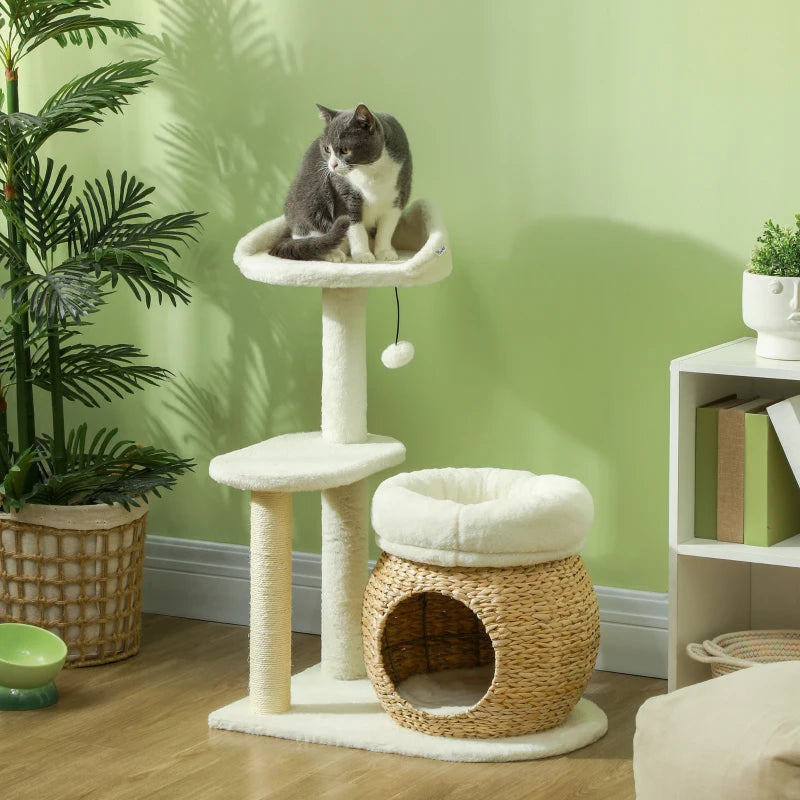 Nancy's Madail Krabpaal - Kattenboom - Kattengrot - Roomwit - ± 60 x 40 x 80 cm