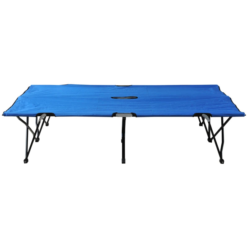 Nancy's Zarautz Campingbed - Veldbed - Stretcher - Blauw - ± 195 x 125 x 40 cm