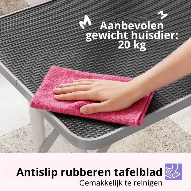 Nancy's Pontey Hondentafel - Honden trimtrafel - Hondentrimmer - Staal - ± 80 x 50 x 80 cm