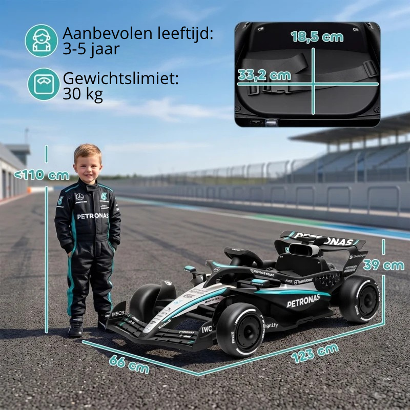 Nancy's Tollo Elektrische kart voor kinderen - 3 Instelbare snelheden - Meerkleurig