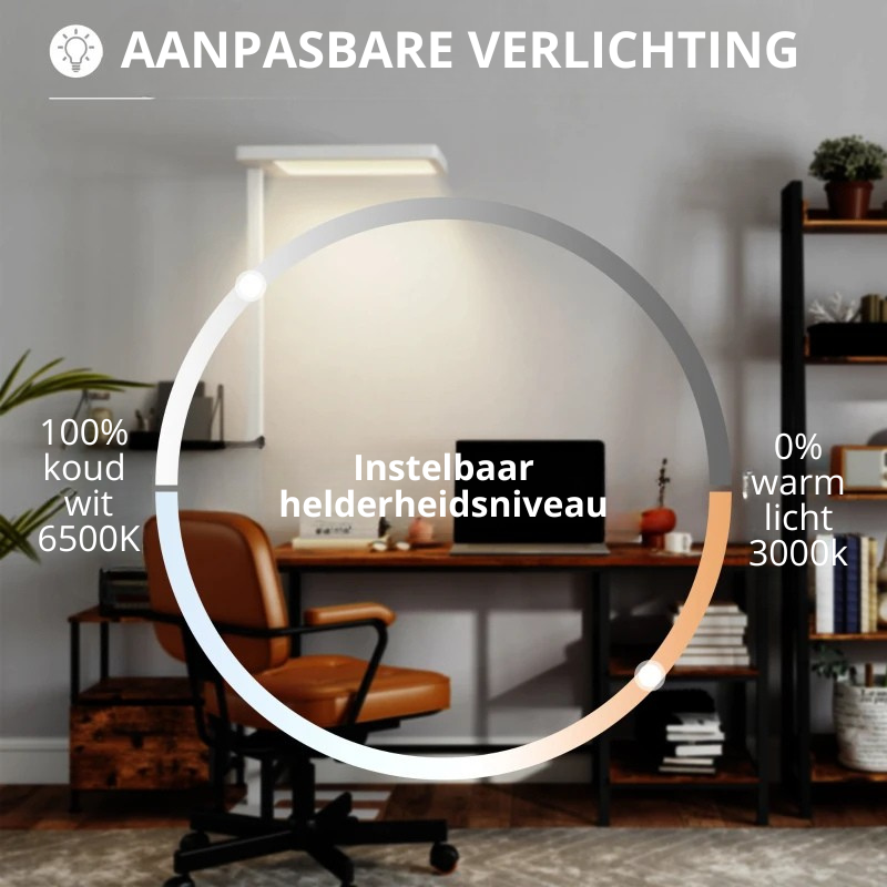 Nancy's Parenti Vloerlamp - Staande Lamp - Aanpasbare verlichting - Wit - Staal