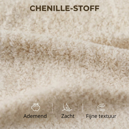 Nancy's Semogo 3-Zitsbank - Woonkamerbank - Zitbank - Beige - Fluweel - ± 210 x 85 x 90 cm