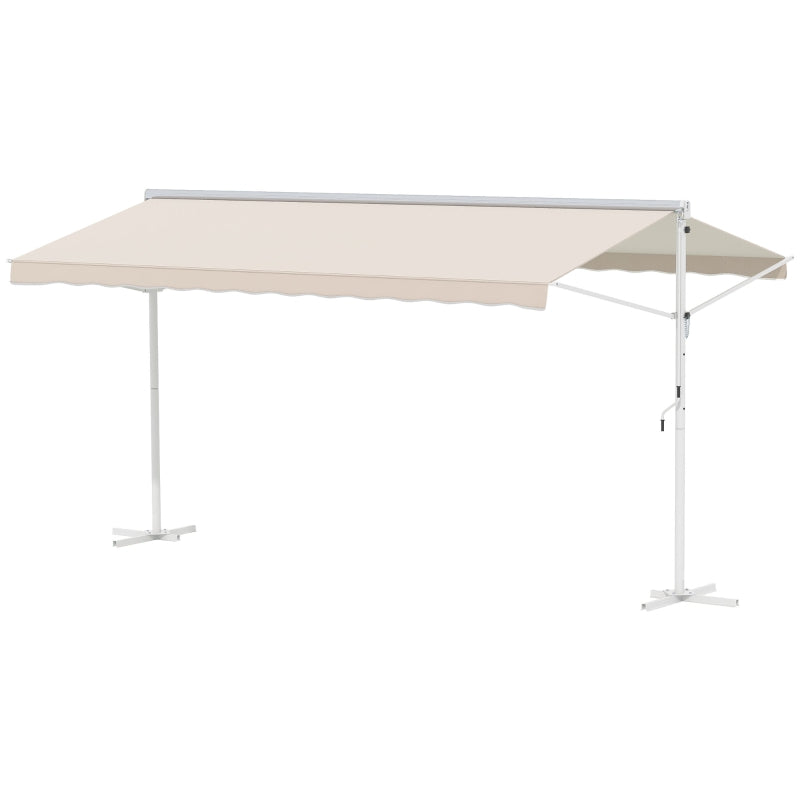 Nancy's Oswestry Tuinmarkies - Terrasoverkapping - Vrijstaande luifel - Créme- 450 x 340 cm