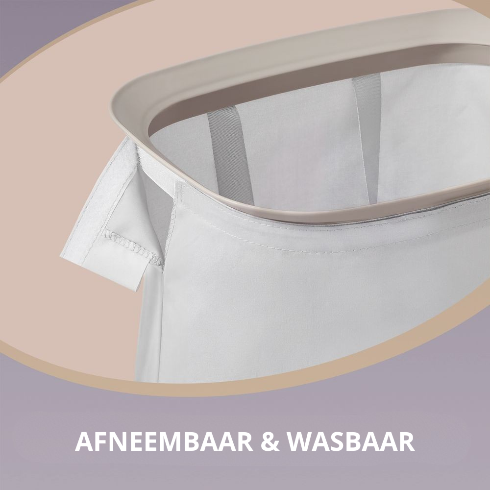 Nancy's Strembo Wasmand - Wassorteerder - Wasbox - 2 vakken - Lichtbeige - 160 Liter