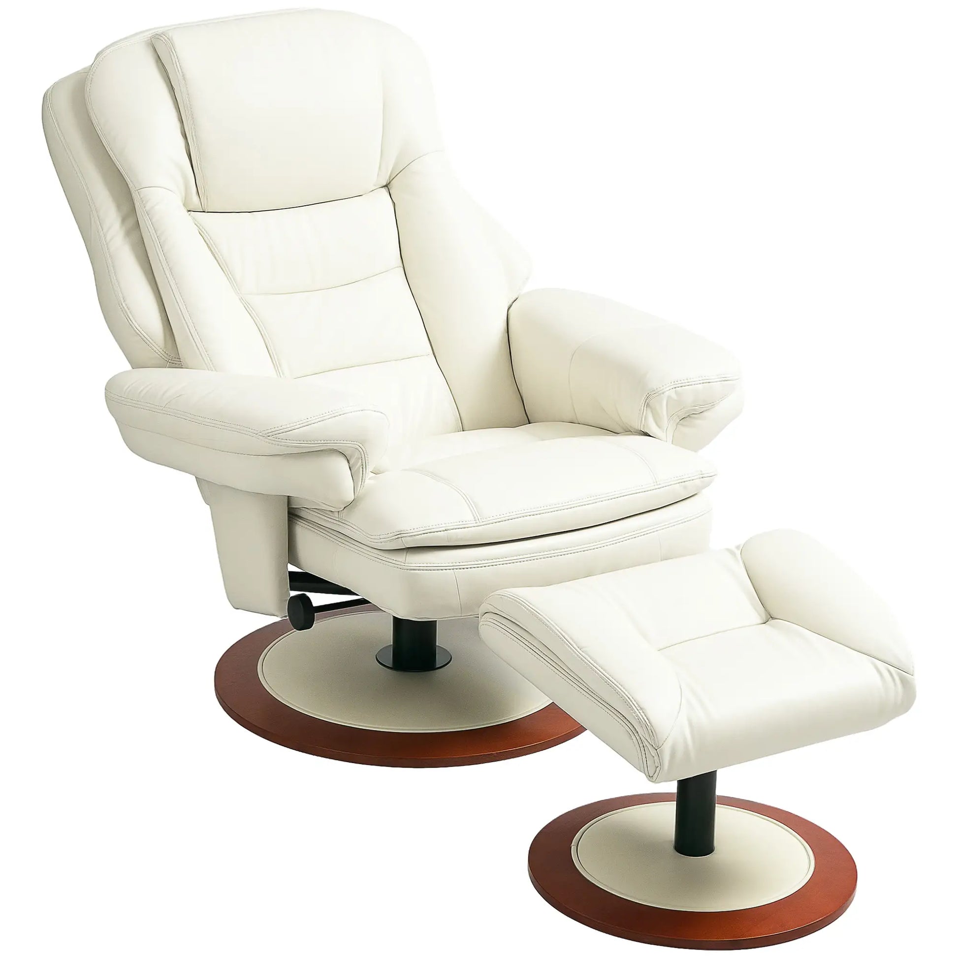 Nancy's Abiul Relaxfauteuil - Relaxstoel - Loungestoel - Ergonomisch - Wit - Kunstleer