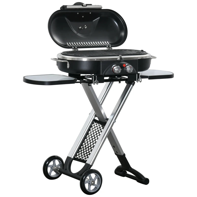 Nancy's Panque Barbecue - BBQ - Grill - Gas Barbecue - Met 2 Branders - Staal - Zwart