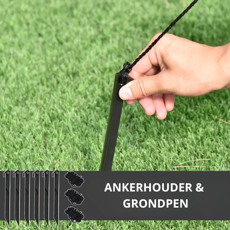 Nancy's Ormea Opblaasbare Pinquïn - Kerstversiering - Kerstdecoratie voor buiten - LED-Lampjes - ± 160 x 100 x 250 cm