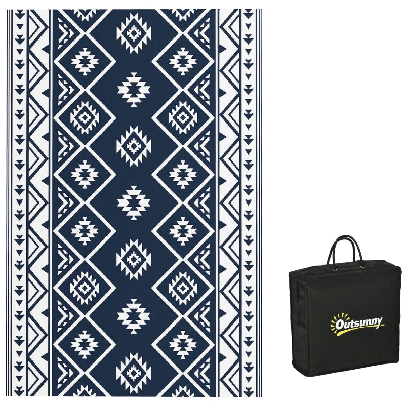 Nancy's Bratana Buitenkleed - Balkonkleed - Tuinkleed - Tuintapijt - Blauw / Wit - 182 x 274 cm