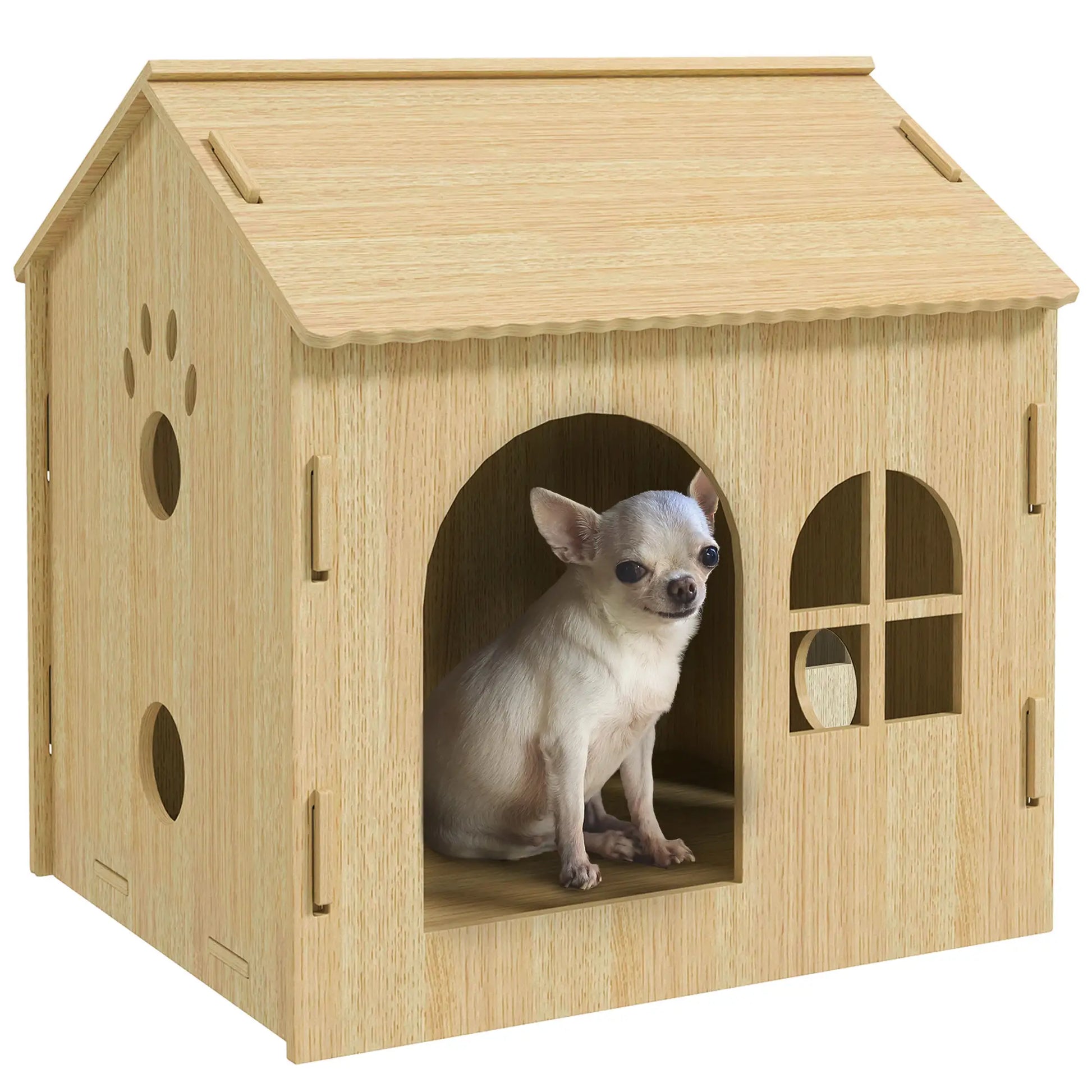 Nancy's Lagares Hondenhok - Hondenkennel - Hondenverblijf - Eiken - ± 50 x 40 x 50 cm