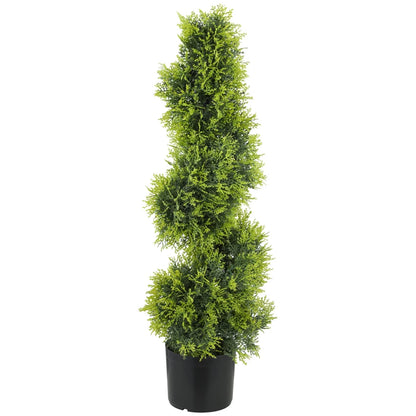 Nancy's Meldola Kunstplant - Spiralsnoei kunstplant - Kunstboom - Groen - 90 cm hoog
