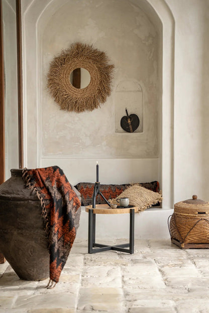 Bazar Bizar Early Monday Spiegel - Naturel - Waterhyacint - Ø 75 cm