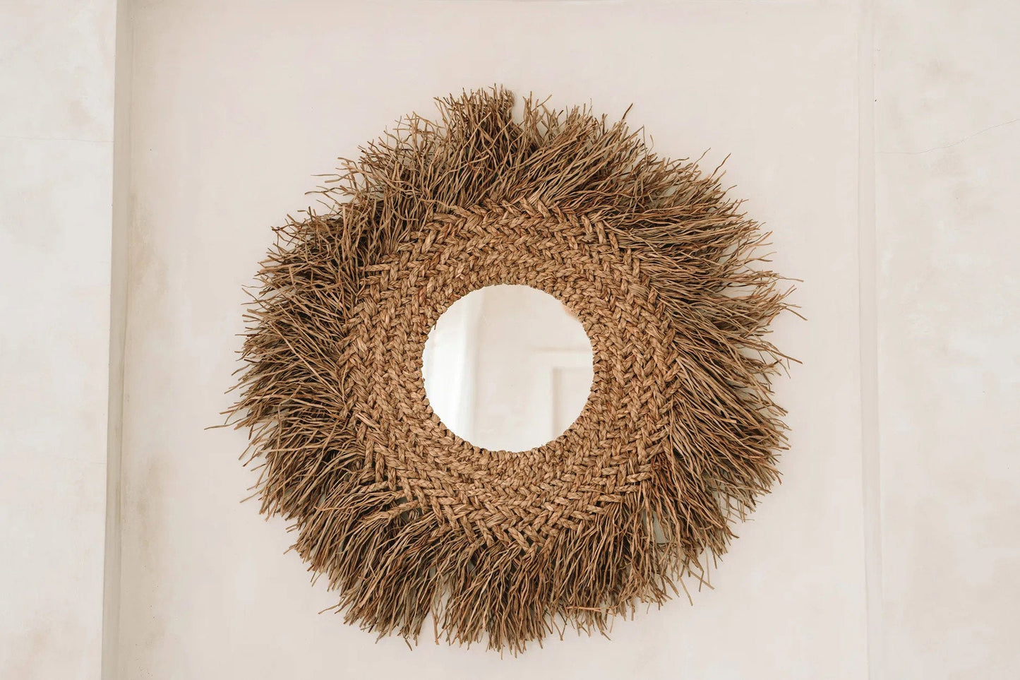 Bazar Bizar Early Monday Spiegel - Naturel - Waterhyacint - Ø 75 cm