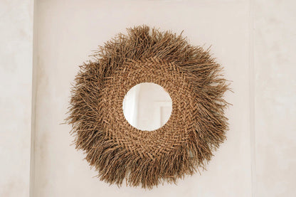 Bazar Bizar Early Monday Spiegel - Naturel - Waterhyacint - Ø 75 cm