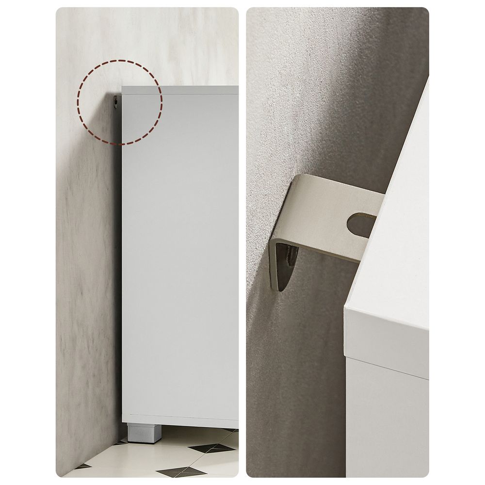 Nancy's Bolsover Washbasin cabinet White - Bathroom furniture - Washbasin furniture - Washbasin cabinet Modern - 70 x 30 x 64 cm