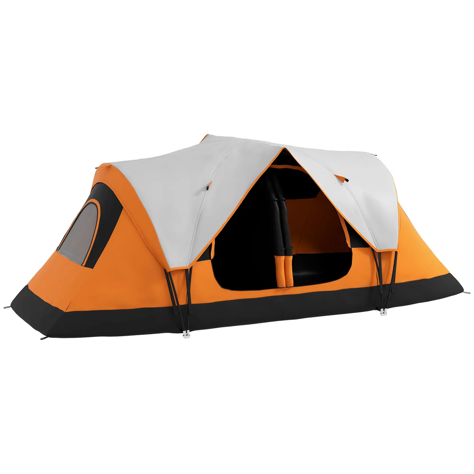 Nancy's Campagna Kampeertent - Camping tent - Twee Slaapkamers - 6 Personen - Oranje - 450 x 215 x 180 cm