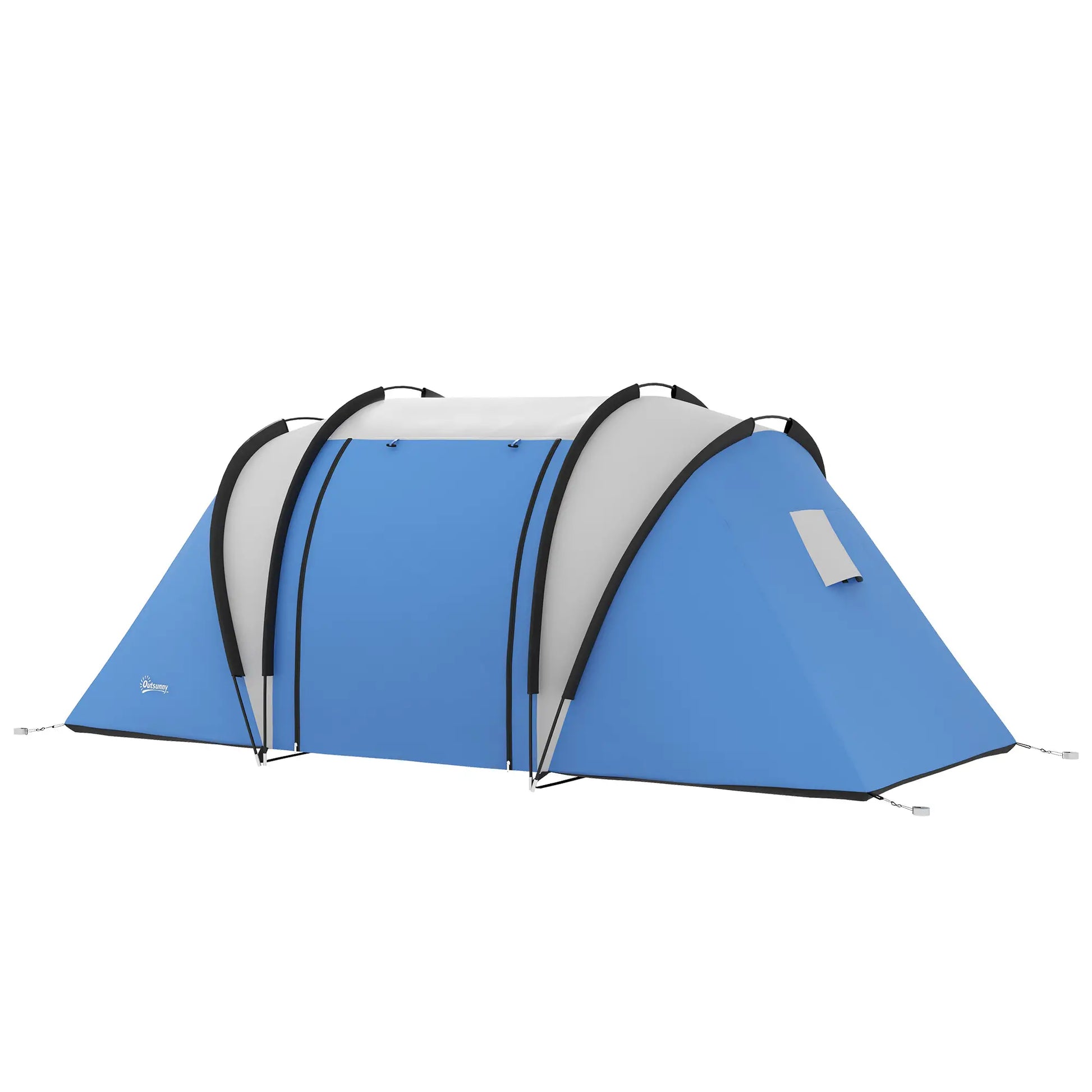 Nancy's Cautano Kampeertent - Camping Tent - 2 Slaapkamers - Blauw - 450 x 220 x 180 cm