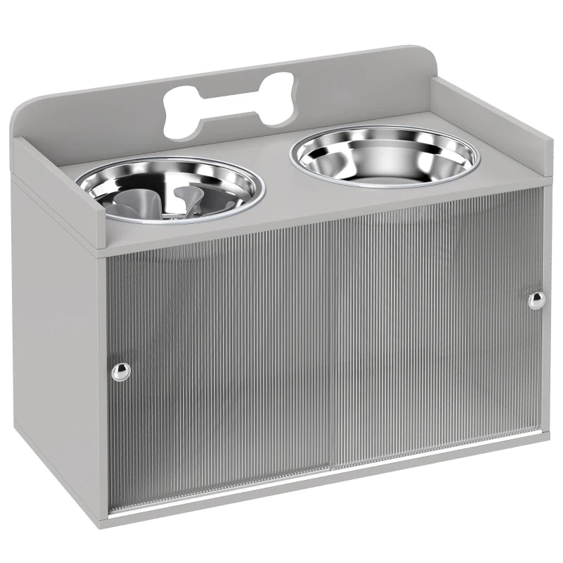 Nancy's Pescaglia Voerbak - Hondenbak - Drinkbak - Hondenvoerbak - Grijs - ± 60 x 30 x 45 cm