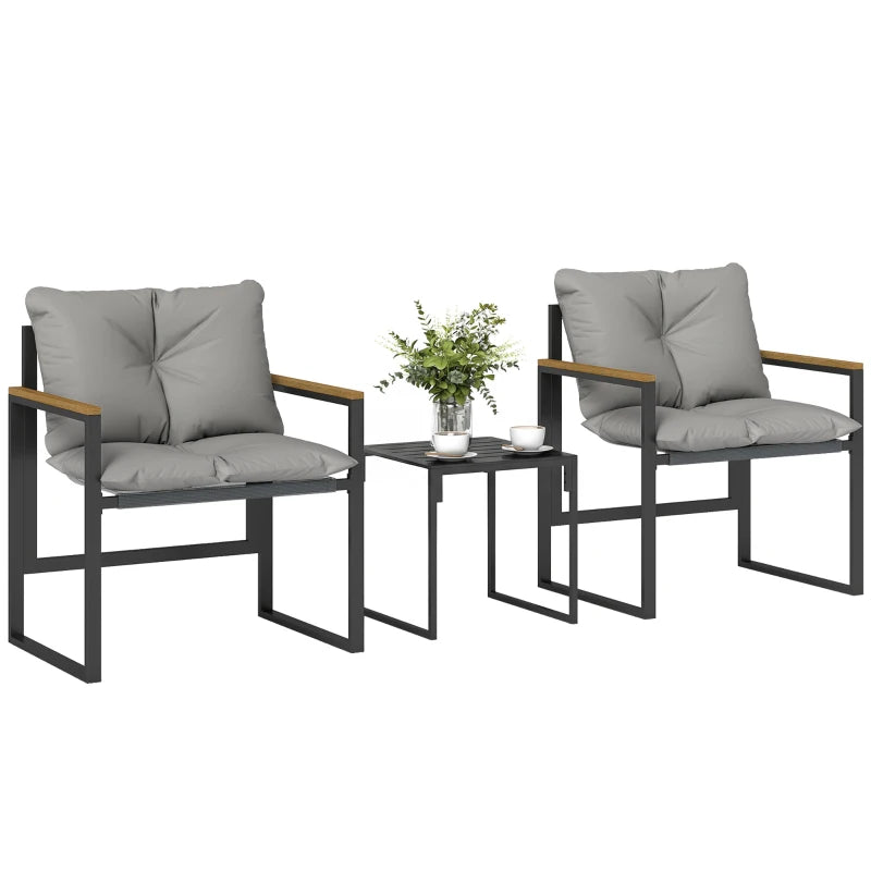 Nancy's Reggello Bistroset - Tuinstoelen - Loungestoelen - Balkonstoelen - Zwart / Grijs
