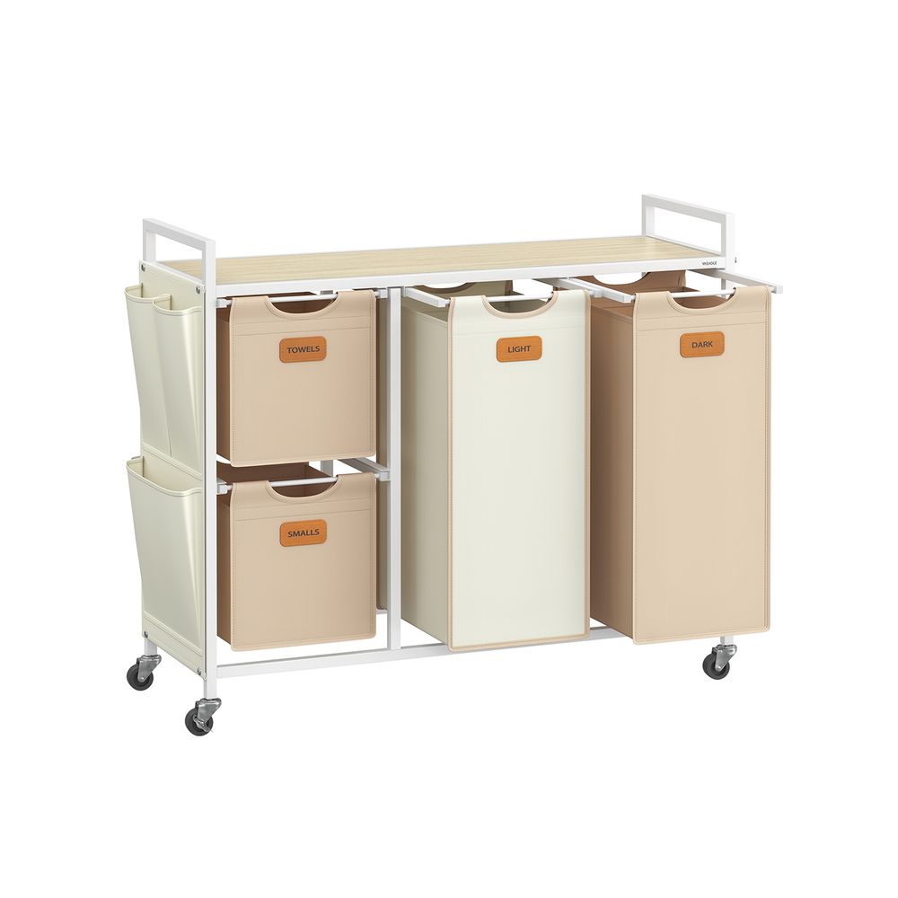 Nancy's Rebolosa Wasmand - Wassorteerder - Wasbox - Beige / Bruin / Wit - 150 Liter