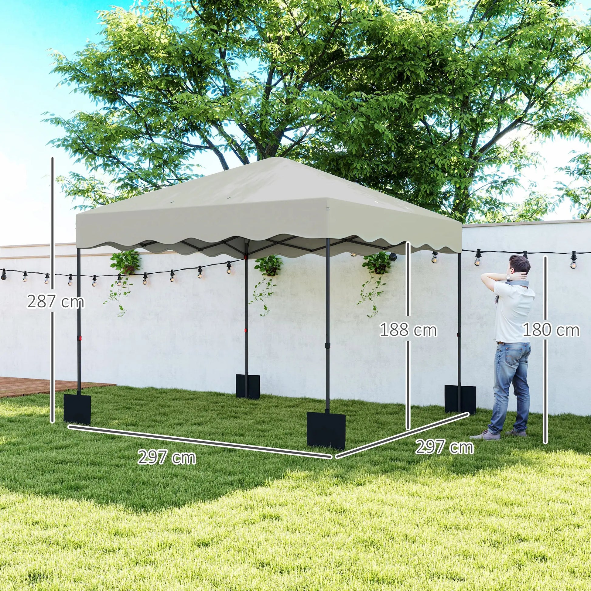 Nancy's Arões Partytent - Paviljoen - Roomwit - ± 300 x 300 x 290 cm