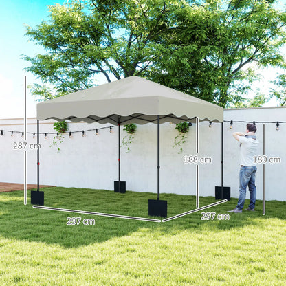Nancy's Arões Partytent - Paviljoen - Roomwit - ± 300 x 300 x 290 cm
