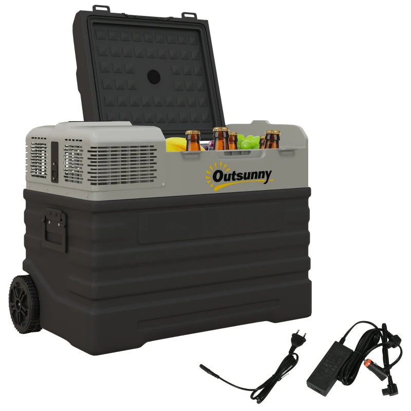 Nancy's Sovicille Koelbox - Koeler - AC / DC Adapter - -20 ℃ tot 20 ℃ - Zwart / Grijs - 56 Liter