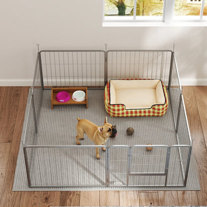 Nancy's Colbordolo Hondenbox - Puppybox - Puppyren - Hondenren - Zilver - Staal