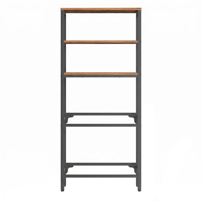 Nancy's Storo Krattenrek - Opbergkast - Stellingkast - Bruin / Zwart - Staal - ± 70 x 35 x 180 cm