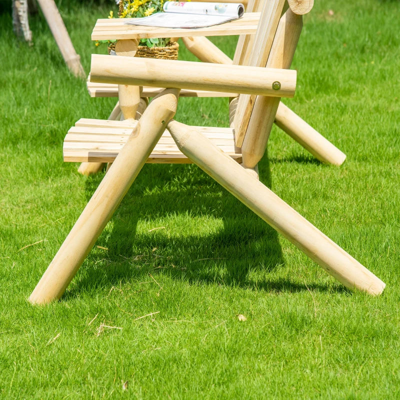 Nancy's Riccione Tuinbank - Loungebank - Balkonbank - 2 Stoelen met tafel - Dennenhout - ± 155 x 90 x 105 cm