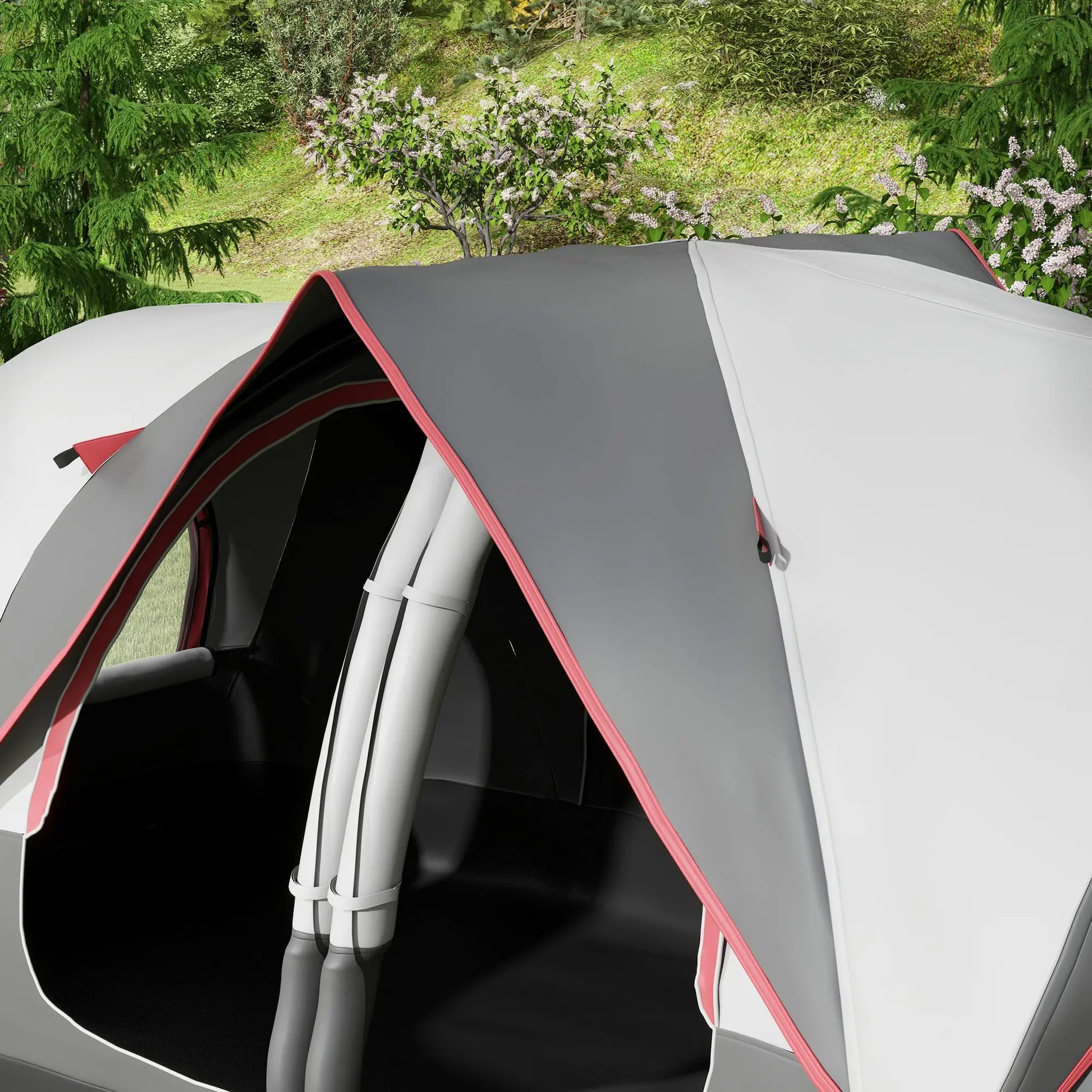 Nancy's Dumenza Kampeertent - 6-Persoons Campingtent - 2 Slaapkamers - Grijs - 450 x 215 x 180 cm
