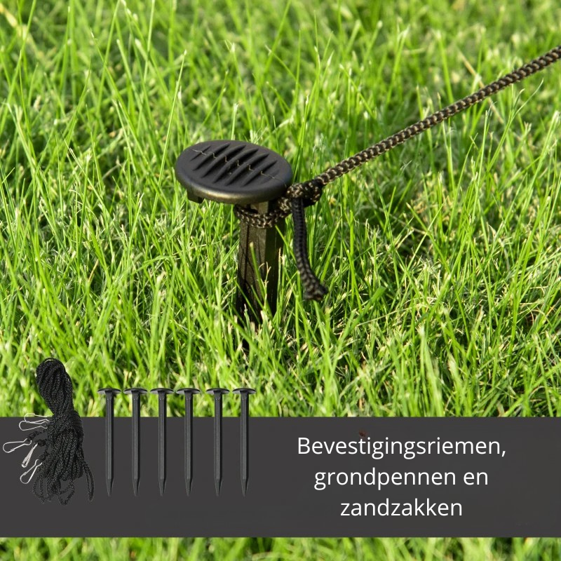 Nancy's Orosei Opblaasbare Kerstbal - Kerstversiering - Kerstdecoratie buiten - LED-Lampjes - Blauw - 110 x 110 x 150 cm