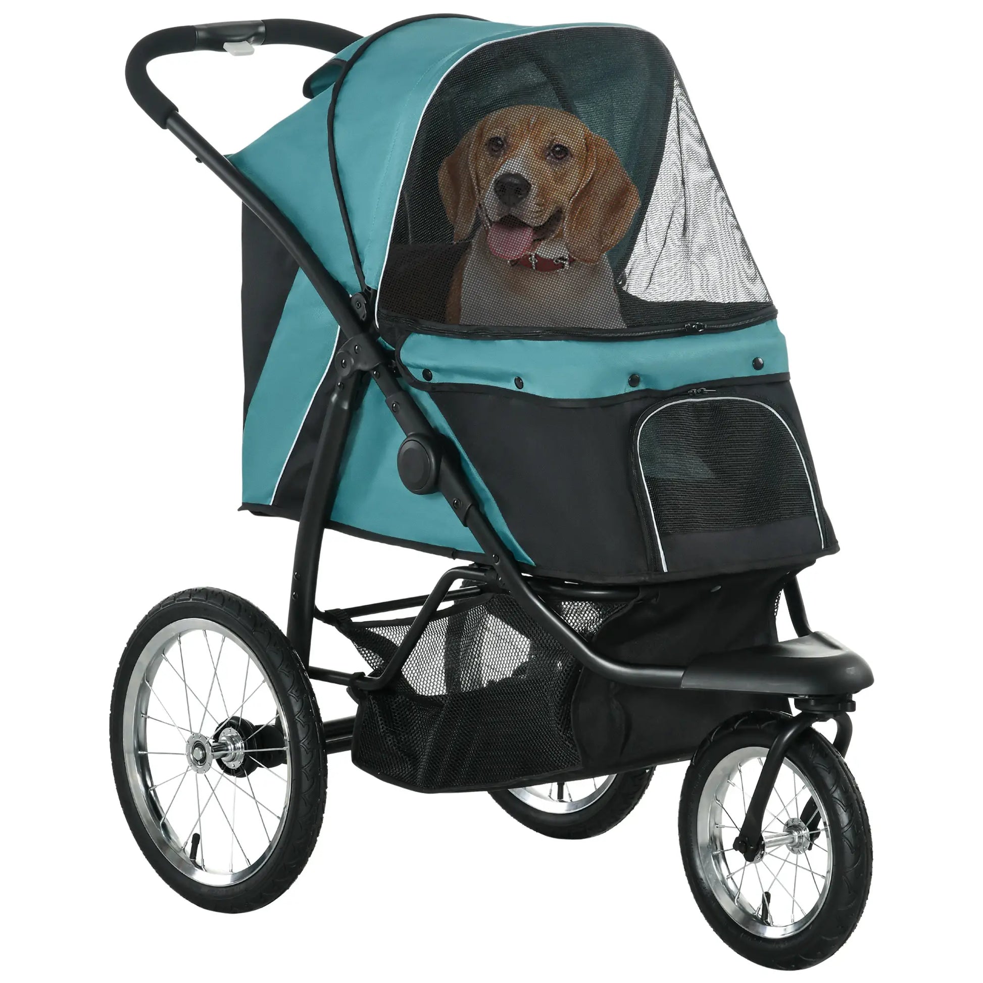 Nancy's Collepepe Reiswagen voor Huisdieren - Hondenbuggy - Kattenbugy - Hondenwagen - Donkergroen / Zwart