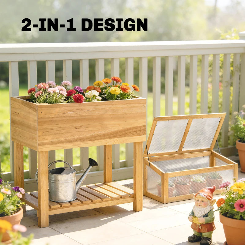 Nancy's Scandiano Kweekkas - Tuinkas - Plantenbak - Dennenhout - ± 80 x 45 x 101/108,5 cm