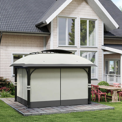 Nancy's Macieira Paviljoen - Tuinpaviljoen - Partytent - Tuintent - Grijs - ± 395 x 330 x 295 cm