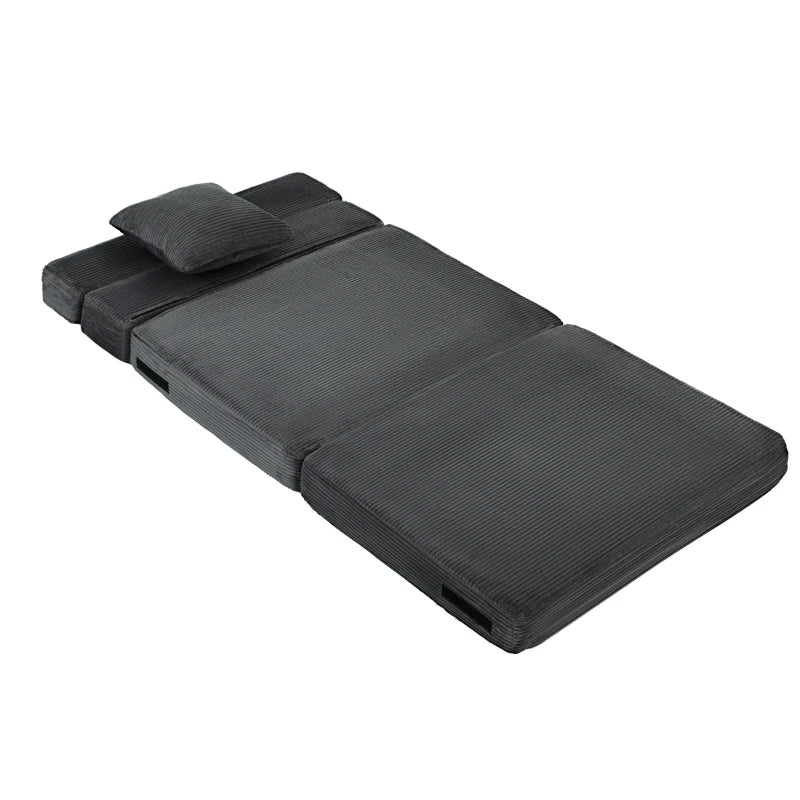 Nancy's Squillace Slaapbank - Slaapfauteuil - Vloerstoel - Grijs - Corduroy