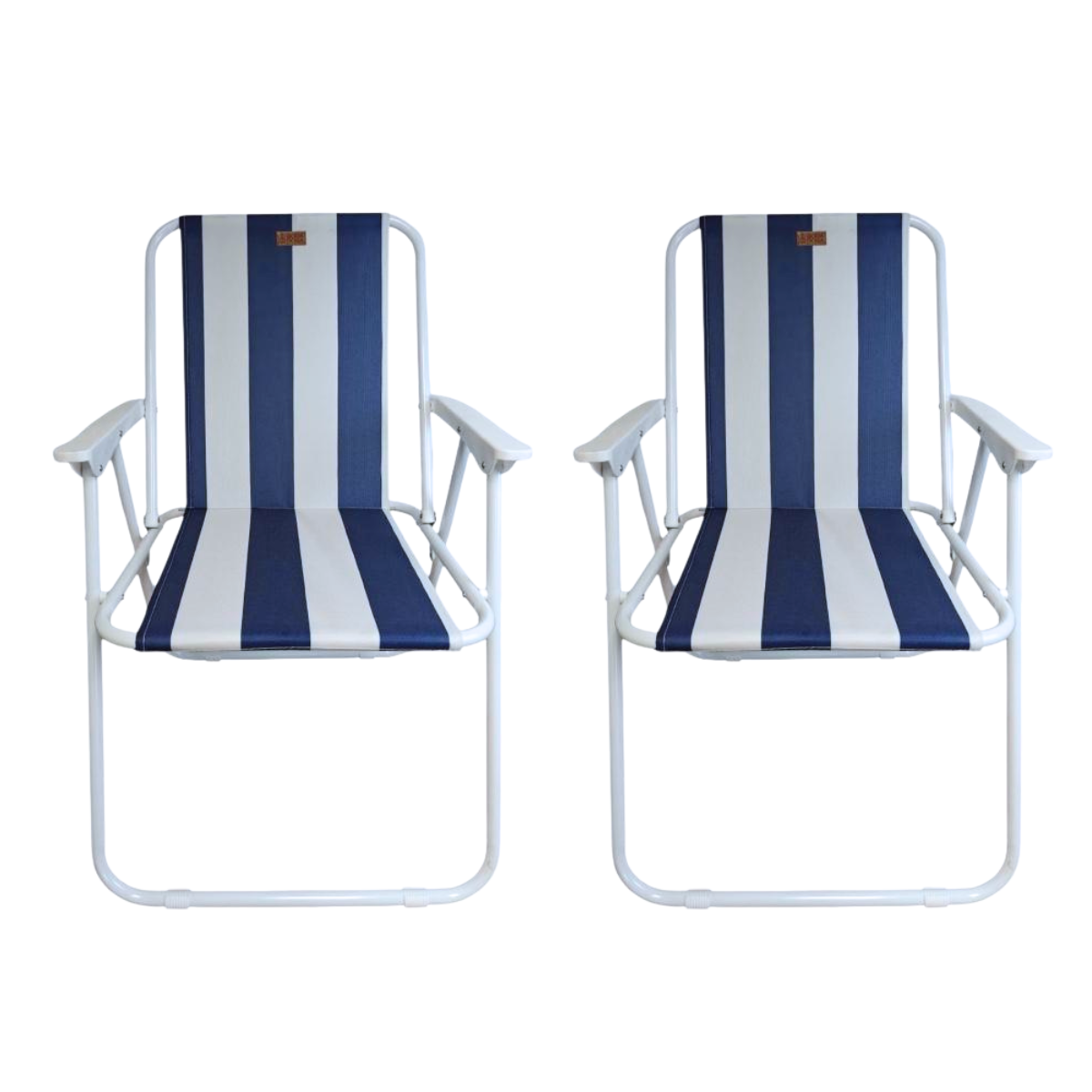 Nancy's Bora Bora Campingstoel - Vouwstoel - Strandstoel - Opvouwbaar Wit/Blauw
