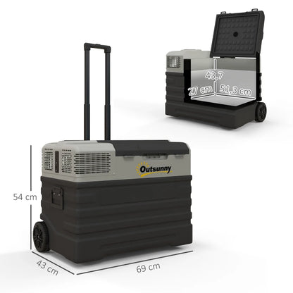 Nancy's Sovicille Koelbox - Koeler - AC / DC Adapter - -20 ℃ tot 20 ℃ - Zwart / Grijs - 56 Liter