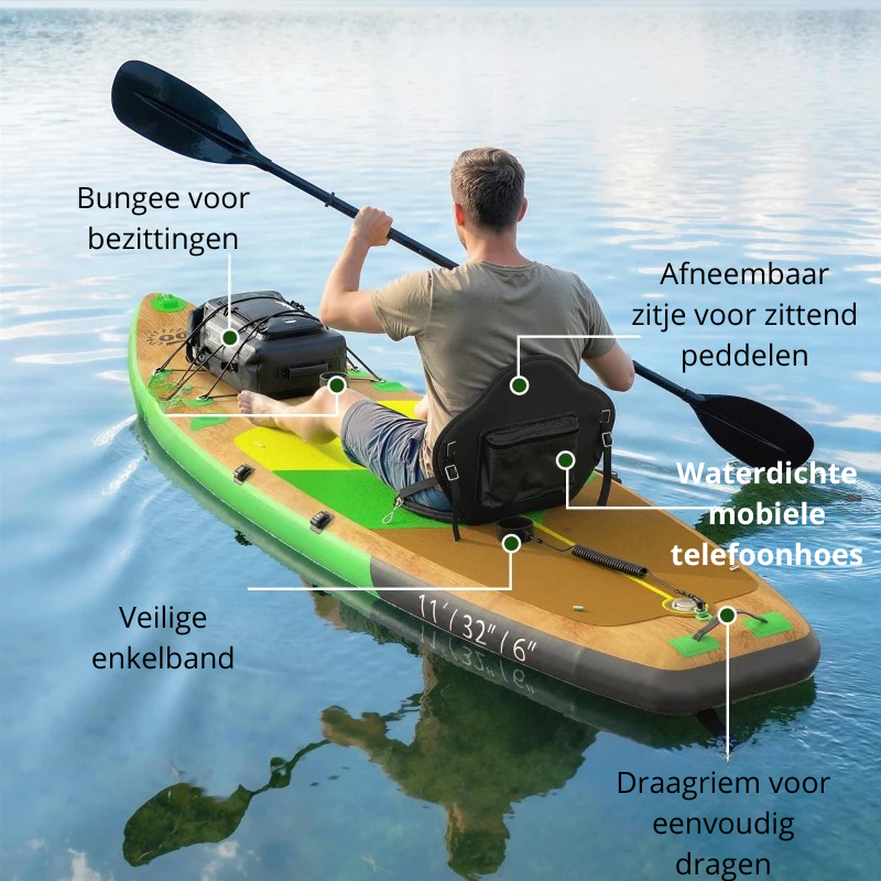 Nancy's Pulsano Stand Up Paddling Board Set - Kajak Board - Paddle Board - ± 335 x 80 x 15 cm