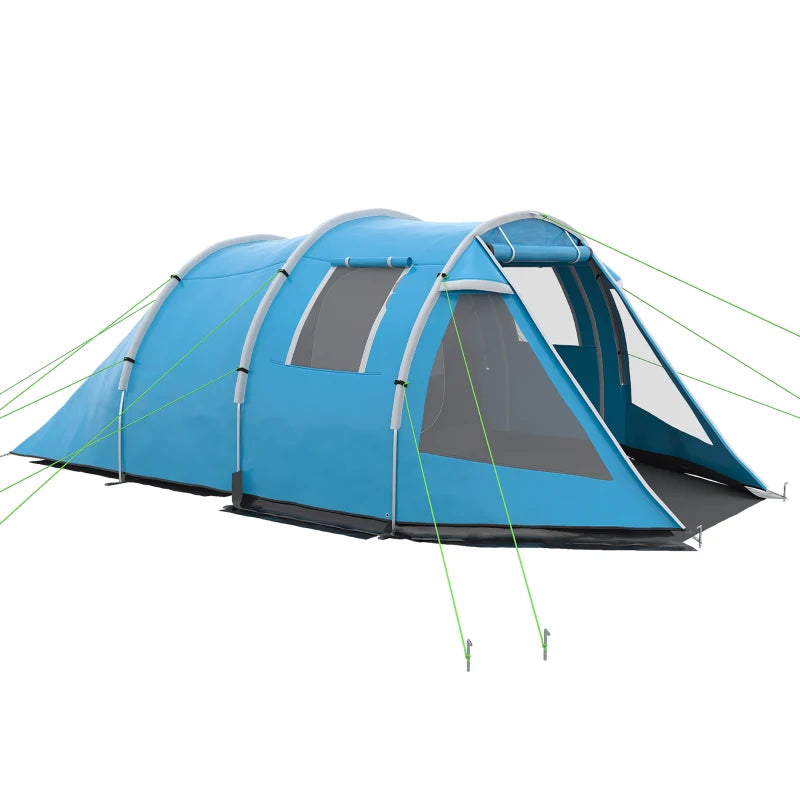 Tente de Camping Fermentelos de Nancy - Tente de Camping - 3 à 4 personnes - Bleu - ± 475 x 265 x 170 cm