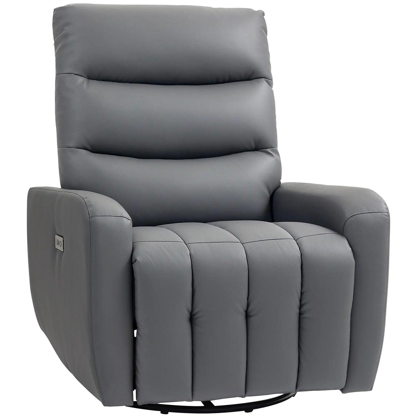 Nancy's Claviere Relaxfauteuil - Loungestoel - Relaxstoel - Verstelbaar / Draaibaar / Schommelend - Grijs - Kunstleer